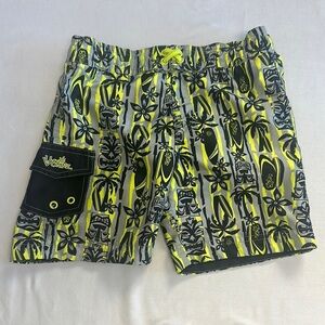 UV Skinz Black and Yellow Board Shorts Vibrant Swimwear
